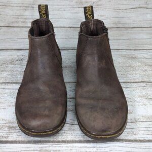 Dr Martens Brown Leather Slip On Chelsea Boots Katya Women Size 6